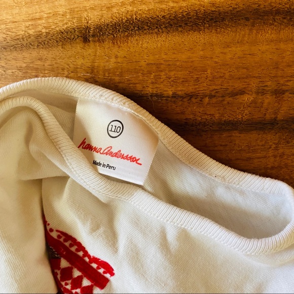 Hanna Andersson size 110 Girls Holiday Tee - Picture 3 of 3